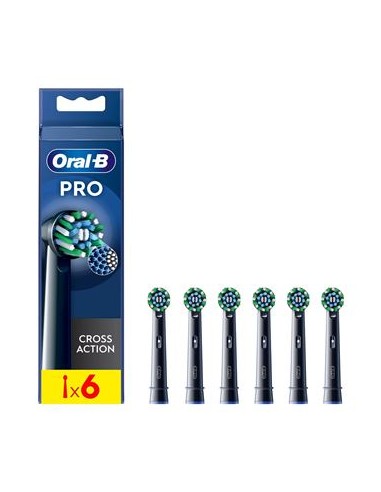 ORAL B RECAMBIO PRO CROSS ACTION NEGRO 6 UNIDADES