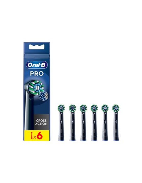 ORAL B RECAMBIO PRO CROSS ACTION NEGRO 6 UNIDADES