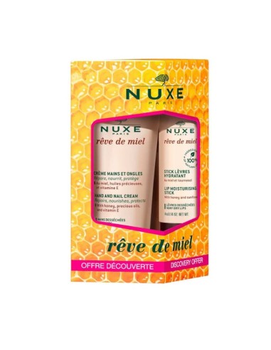 NUXE REVE DE MIEL KIT STICK LABIAL 4 GR Y CREMA DE MANOS Y UÑAS 50 ML