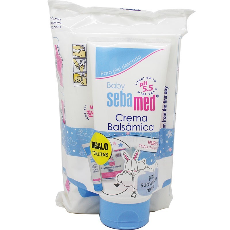 PACK SEBAMED BABY TOALLITAS LIMPIADORAS +CREMA BALSAMICA 200ML