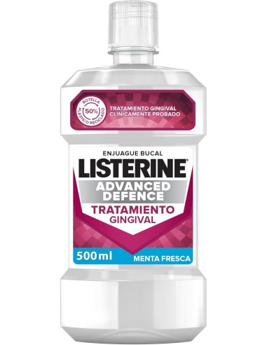 LISTERINE ADVANCED DEFENCE GINGIVAL MENTA FRESCA 500ML