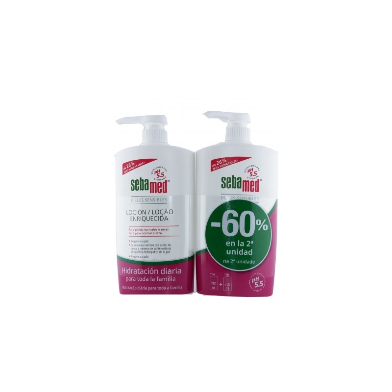 DUPLO SEBAMED LOCION ENRIQUECIDA 2X750mL