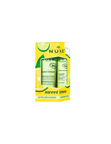 NUXE SWEET LEMON KIT STICK LABIAL 4GR Y CREMA DE MANOS Y UÑAS 50 ML