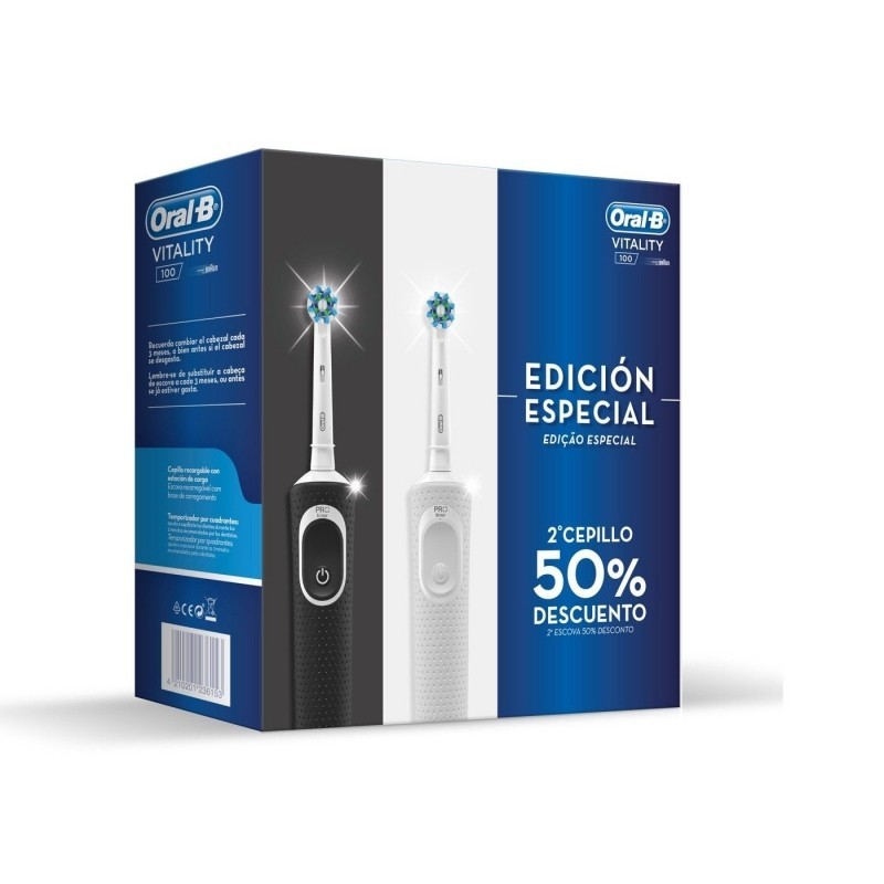 ORAL-B PACK VITALITY DUPLO BLANCO+NEGRO