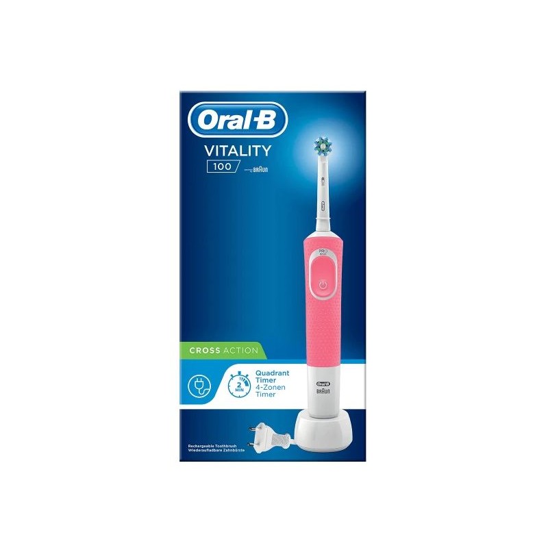 Oral-B Cep. Rec. Vitality Cross Action Rosa