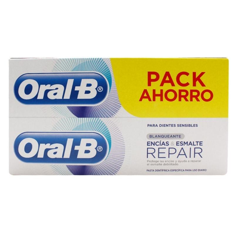 Oral-B Pasta Encías y Esmalte Blanqueante 2X125Ml (Repair)